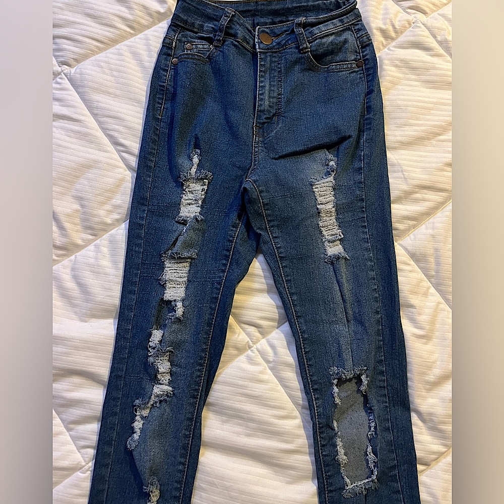 Fashion Nova Distressed Skinny Jeans